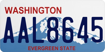 WA license plate AAL8645
