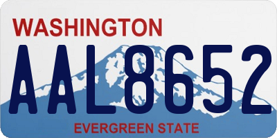 WA license plate AAL8652