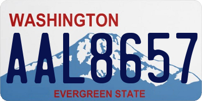 WA license plate AAL8657