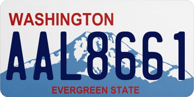 WA license plate AAL8661