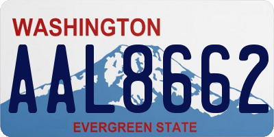 WA license plate AAL8662