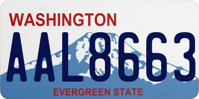 WA license plate AAL8663