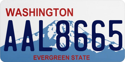 WA license plate AAL8665