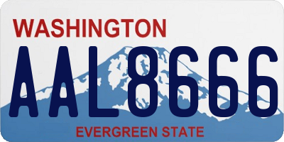 WA license plate AAL8666