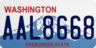WA license plate AAL8668