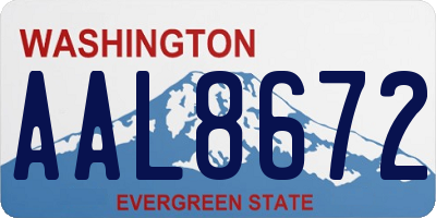 WA license plate AAL8672