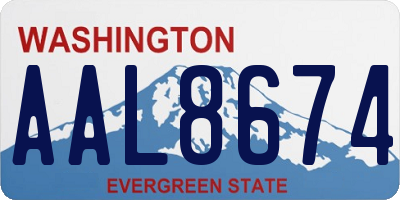 WA license plate AAL8674