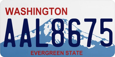 WA license plate AAL8675