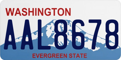 WA license plate AAL8678