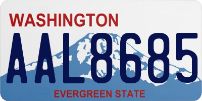 WA license plate AAL8685