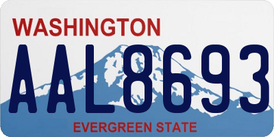 WA license plate AAL8693