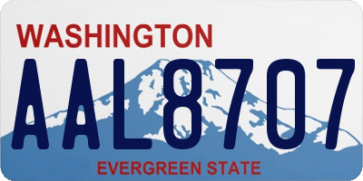 WA license plate AAL8707