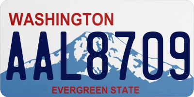 WA license plate AAL8709