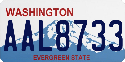 WA license plate AAL8733
