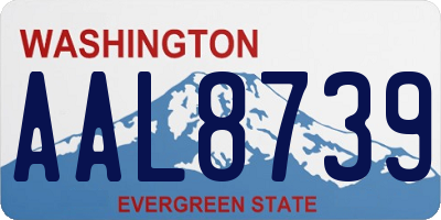 WA license plate AAL8739