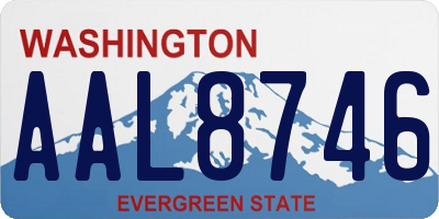 WA license plate AAL8746