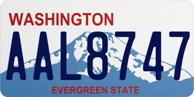 WA license plate AAL8747