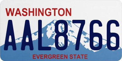 WA license plate AAL8766