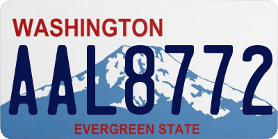 WA license plate AAL8772