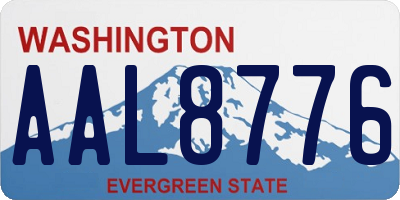 WA license plate AAL8776