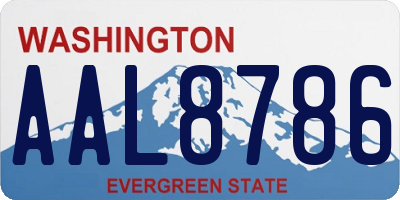 WA license plate AAL8786