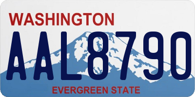 WA license plate AAL8790