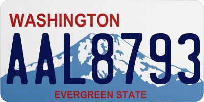 WA license plate AAL8793