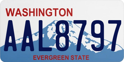 WA license plate AAL8797
