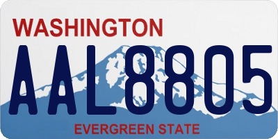WA license plate AAL8805