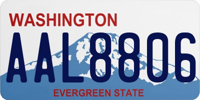 WA license plate AAL8806