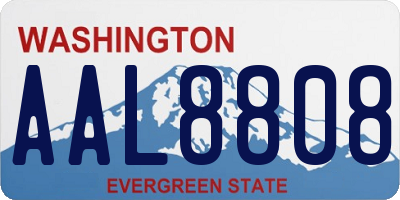 WA license plate AAL8808