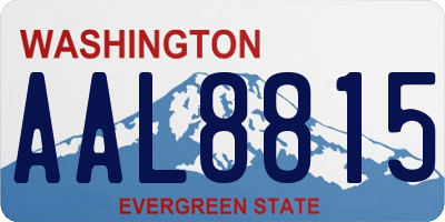 WA license plate AAL8815