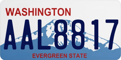 WA license plate AAL8817