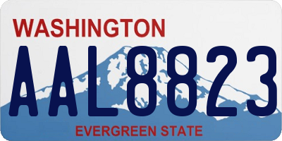 WA license plate AAL8823