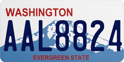 WA license plate AAL8824