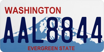 WA license plate AAL8844