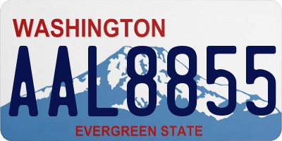 WA license plate AAL8855