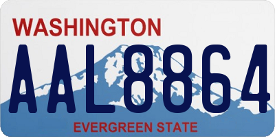 WA license plate AAL8864