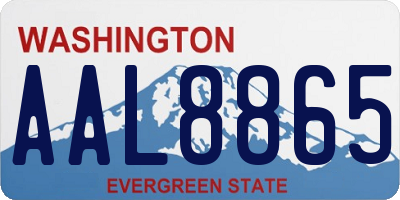 WA license plate AAL8865