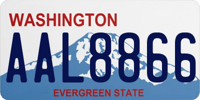 WA license plate AAL8866