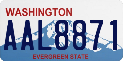 WA license plate AAL8871