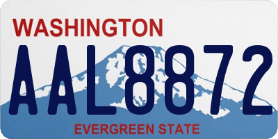 WA license plate AAL8872