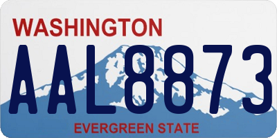 WA license plate AAL8873