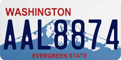 WA license plate AAL8874