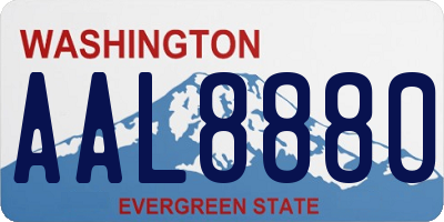 WA license plate AAL8880
