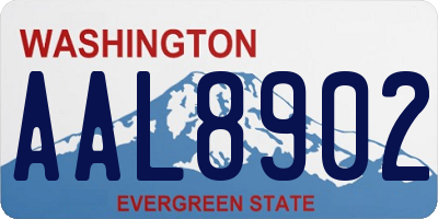 WA license plate AAL8902