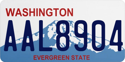 WA license plate AAL8904