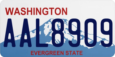 WA license plate AAL8909