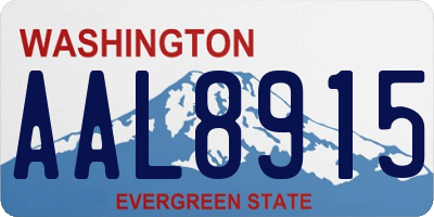 WA license plate AAL8915