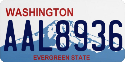 WA license plate AAL8936